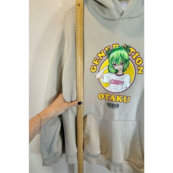 Bershka Generation Otaku Manga Ainme Men's Hoodie Sweatshirt Large - Picture 8 of 11